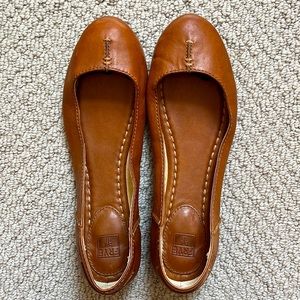 Frye Callie Ballet Flat Whiskey Leather Sz 7.5